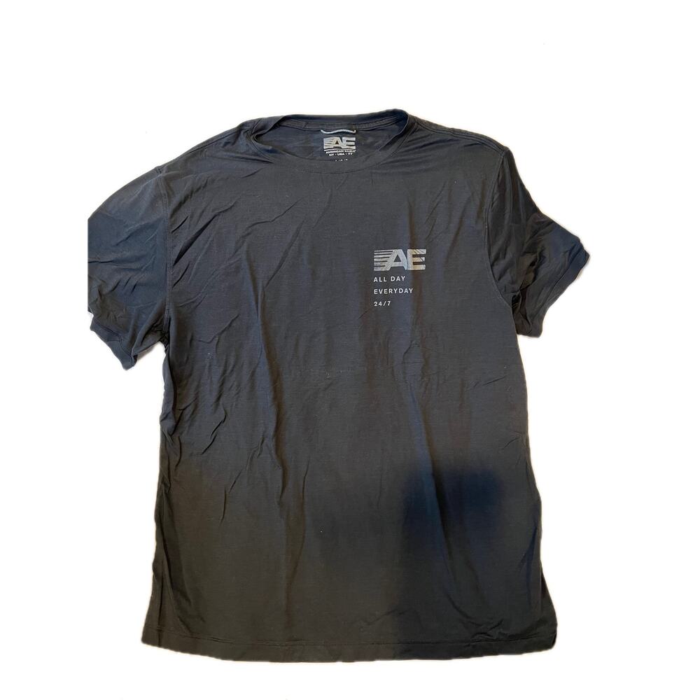 American Eagle Black T-Shirt Mens L